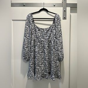 Abercrombie Long Sleeve Babydoll Mini Dress NWT Discontinued Color Size L